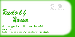 rudolf mona business card